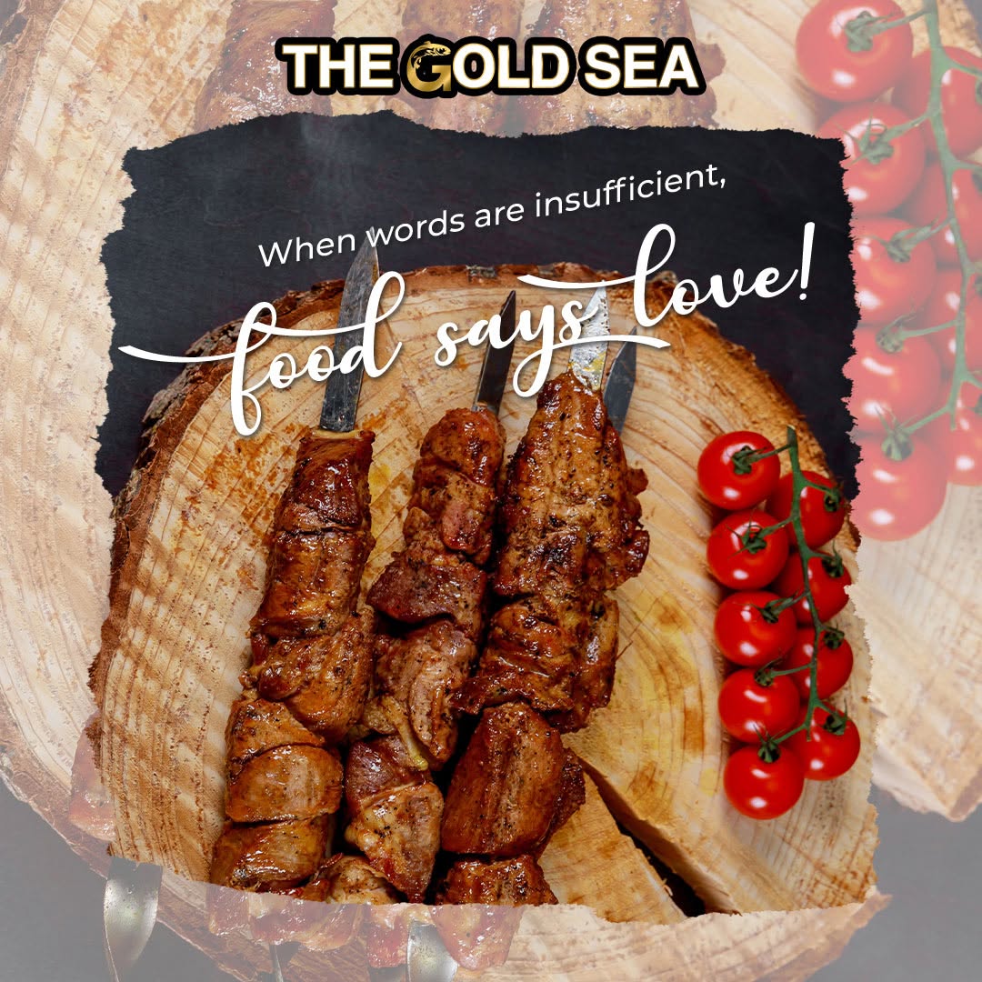 The Gold Sea sizzling kebabs in Edinburgh.