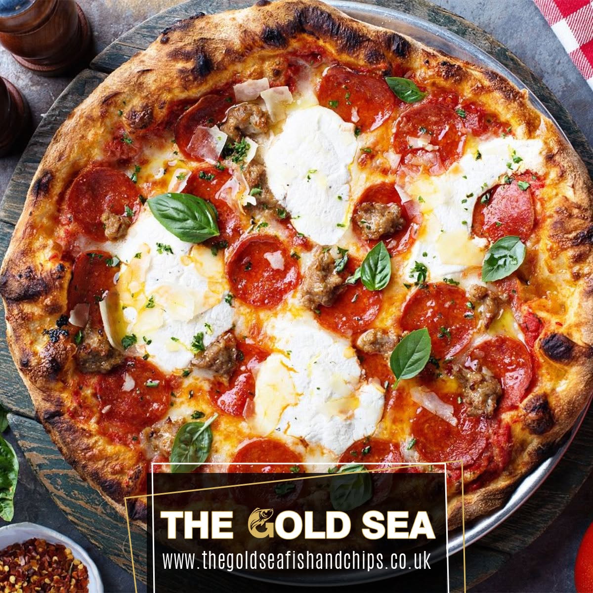 The Gold Sea freshly made pizza in Edinburgh